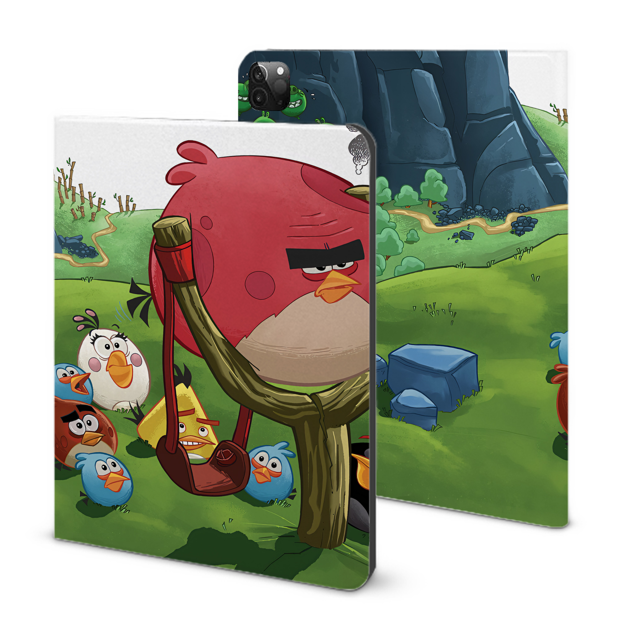 （画像用） Angry Birds アングリーバード IPadケース ペンホルダー付き ブックスタイルデザイン